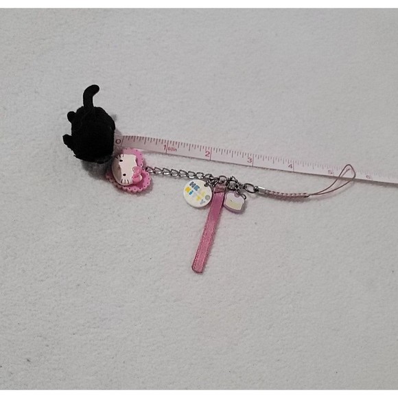 Hello kitty Sanrio pink ribbon heart multi charm phone strap - Picture 5 of 5